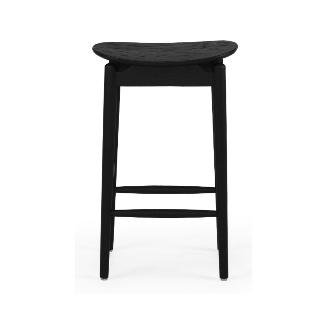 Memphis Wooden Counter Stool Backless Black 66cm