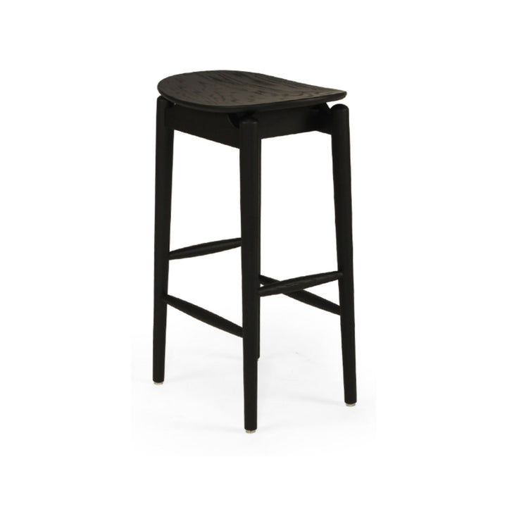 Memphis Wooden Counter Stool Backless Black 66cm