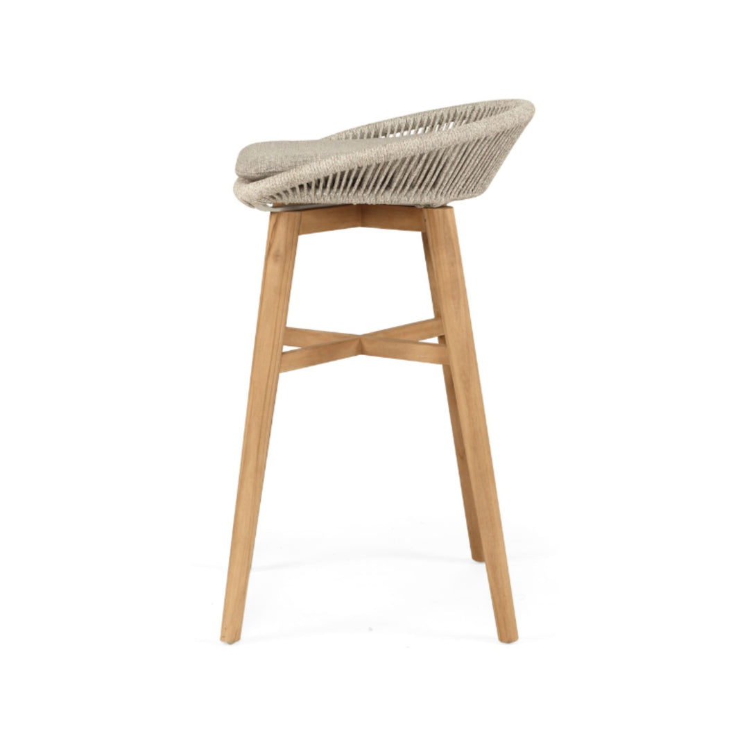 Zara Outdoor Bar Stool Backless Grey 76cm