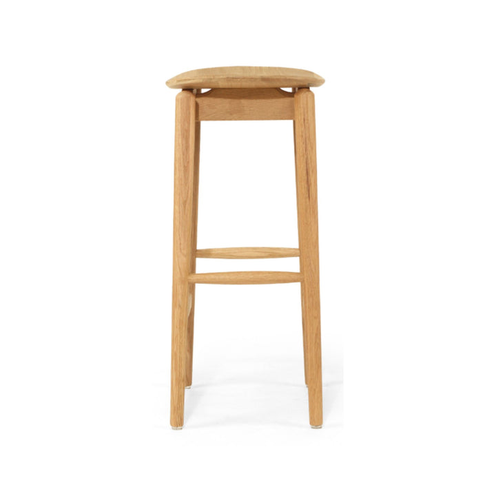 Memphis Wooden Counter Stool Backless Natural 66cm