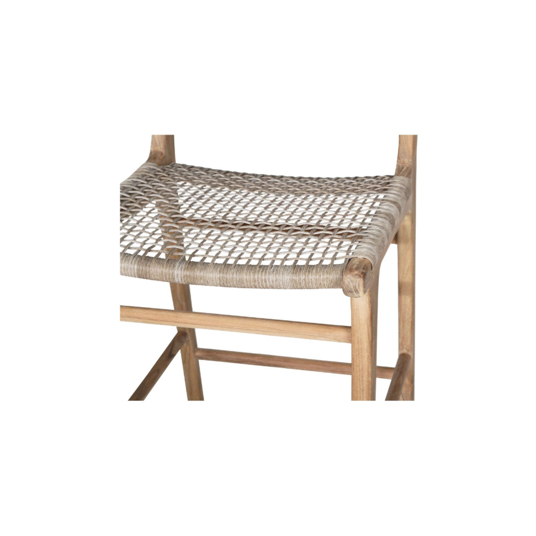 Kai Wooden Bar Stool Washed Grey 75cm