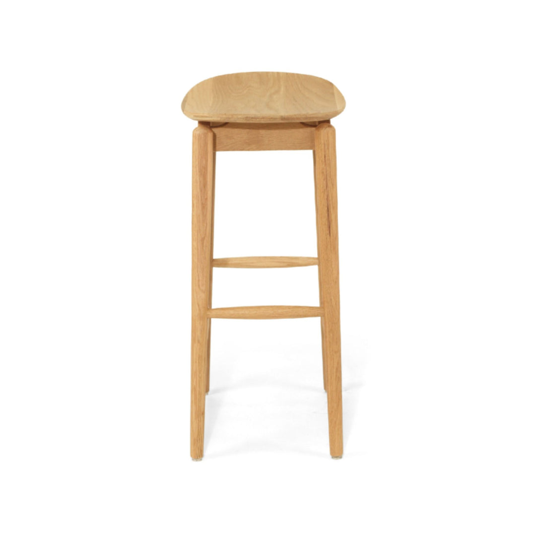Memphis Wooden Counter Stool Backless Natural 66cm