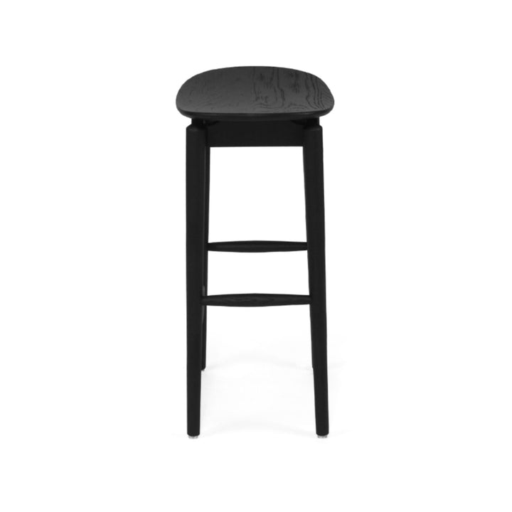 Memphis Wooden Counter Stool Backless Black 66cm