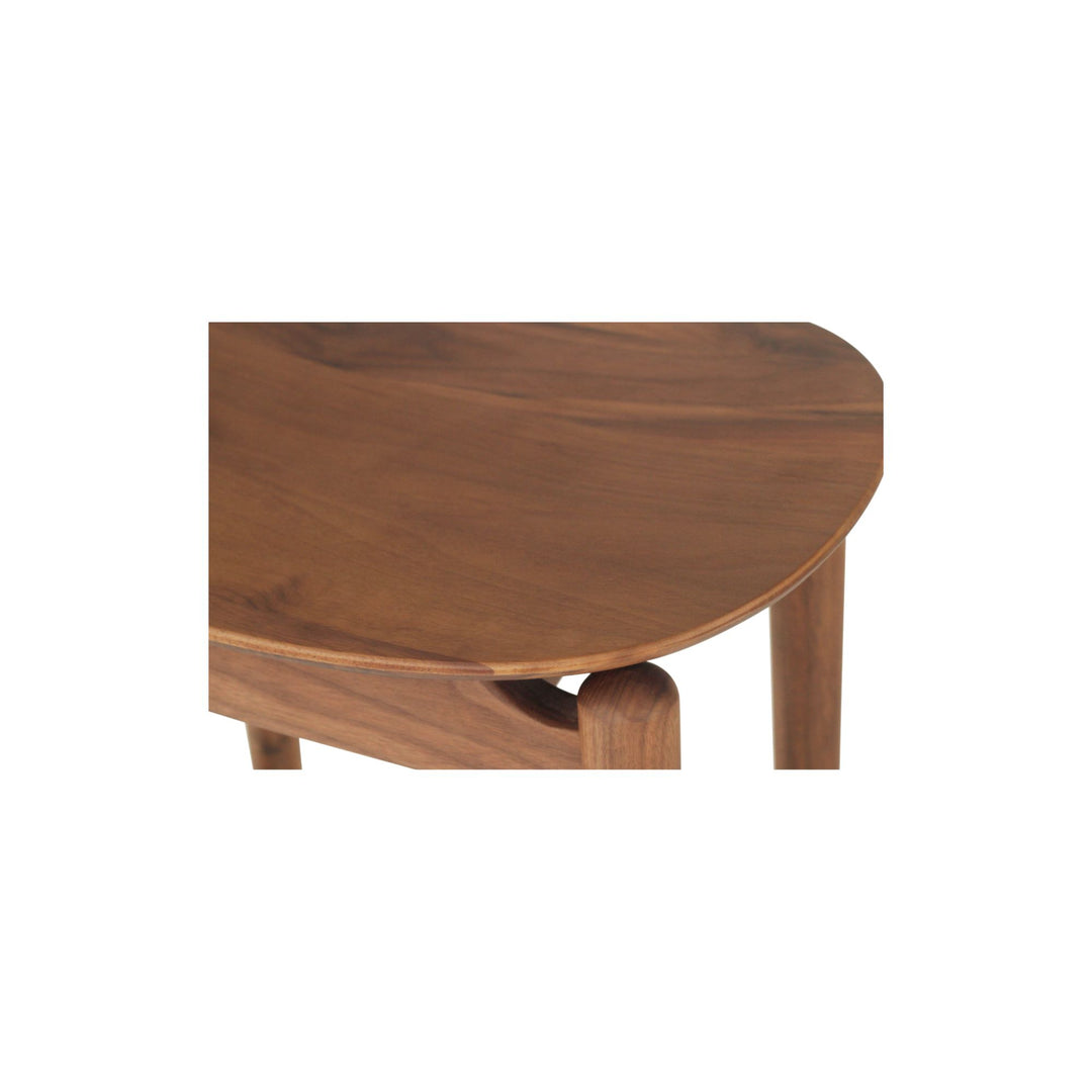 Memphis Wooden Counter Stool Backless Walnut 66cm