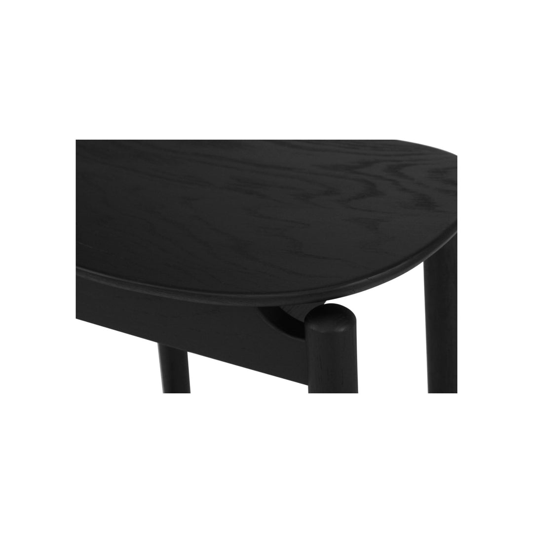 Memphis Wooden Counter Stool Backless Black 66cm
