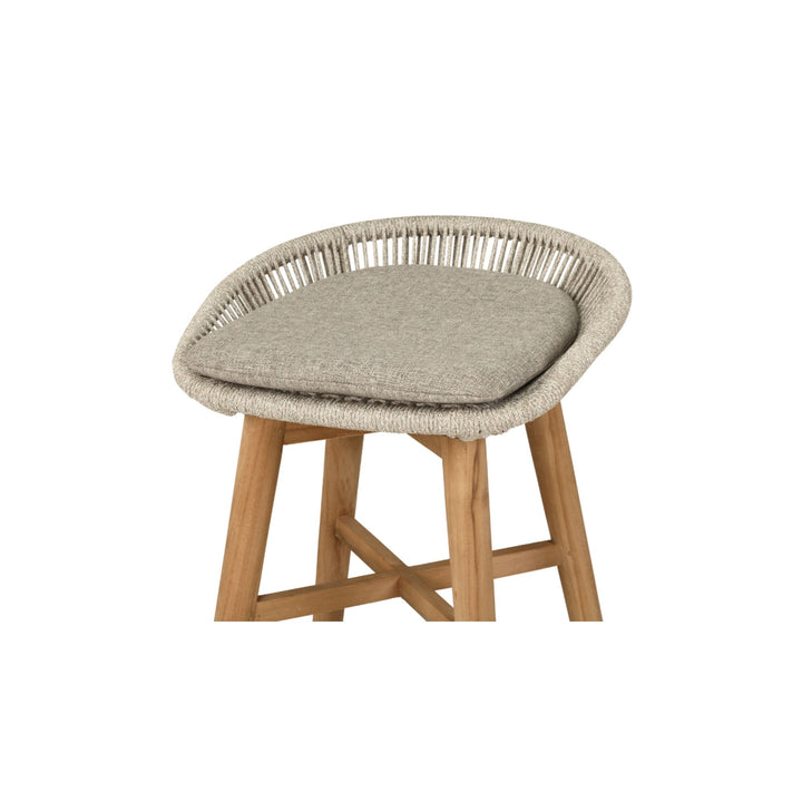 Zara Outdoor Bar Stool Backless Grey 76cm