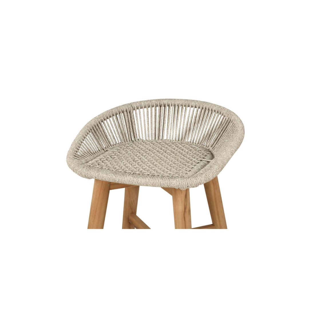Zara Outdoor Bar Stool Backless Grey 76cm