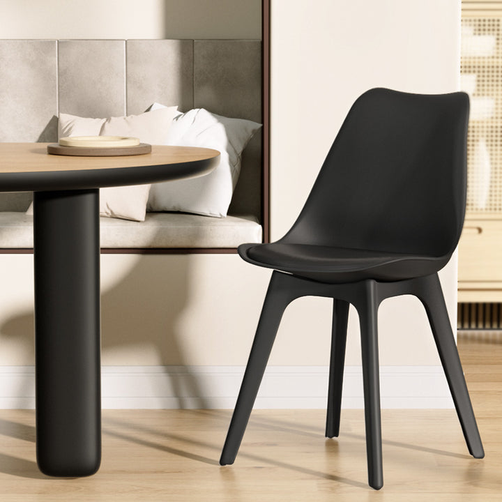 Artiss Leather Kitchen Dining Chairs Replica (Set of 4) Black