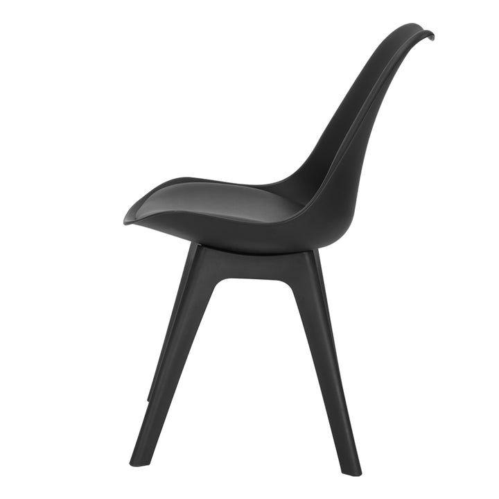 Artiss Leather Kitchen Dining Chairs Replica (Set of 4) Black