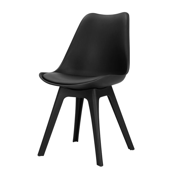 Artiss Leather Kitchen Dining Chairs Replica (Set of 4) Black