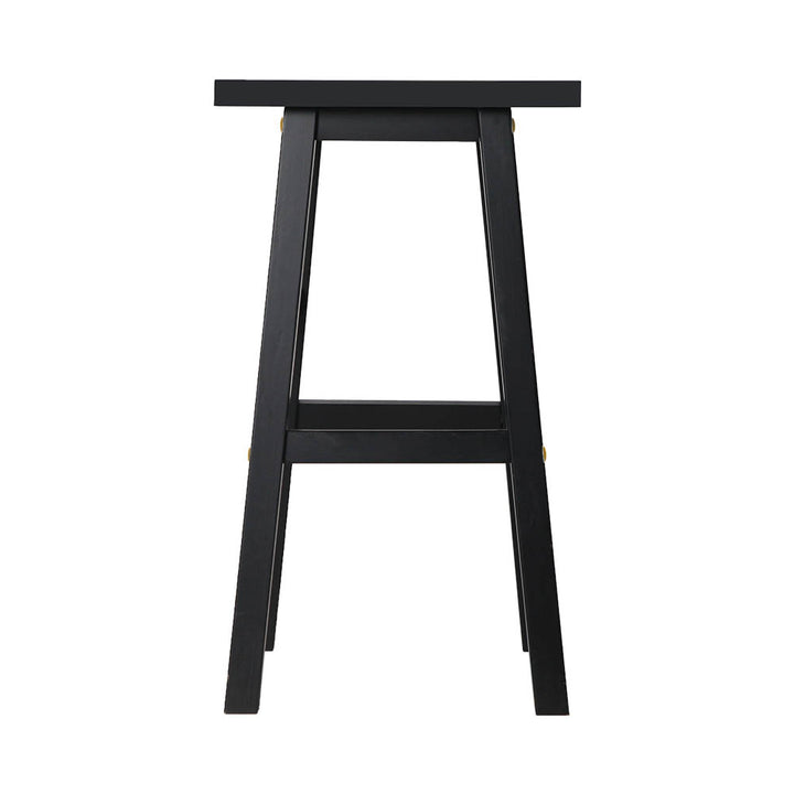 Baron Wooden Counter Stool Backless (Set of 2) Black 66cm