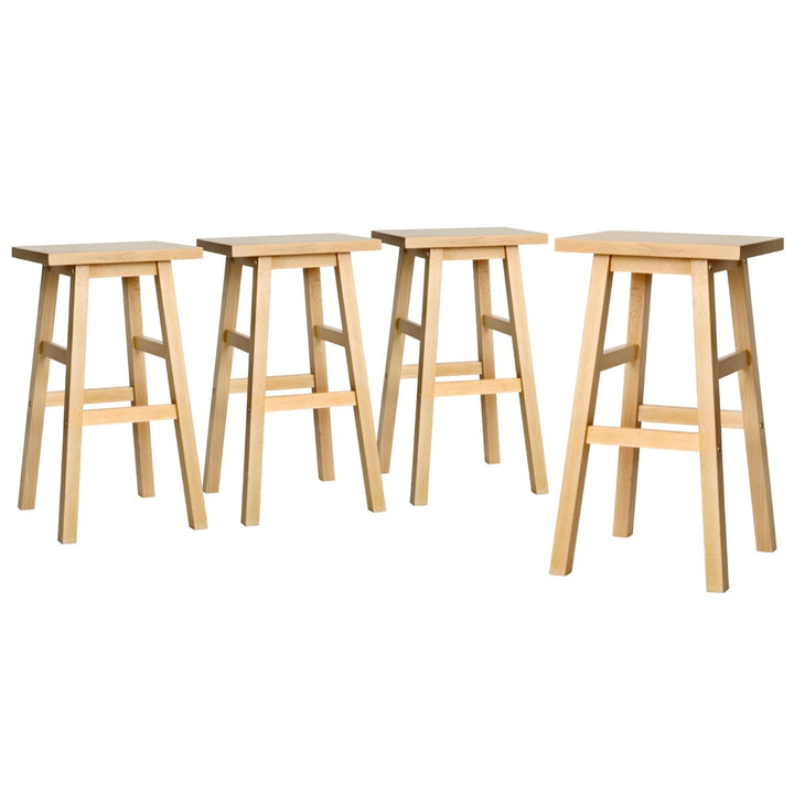 Baron Wooden Counter Stool Backless (Set of 4) Natural 66cm