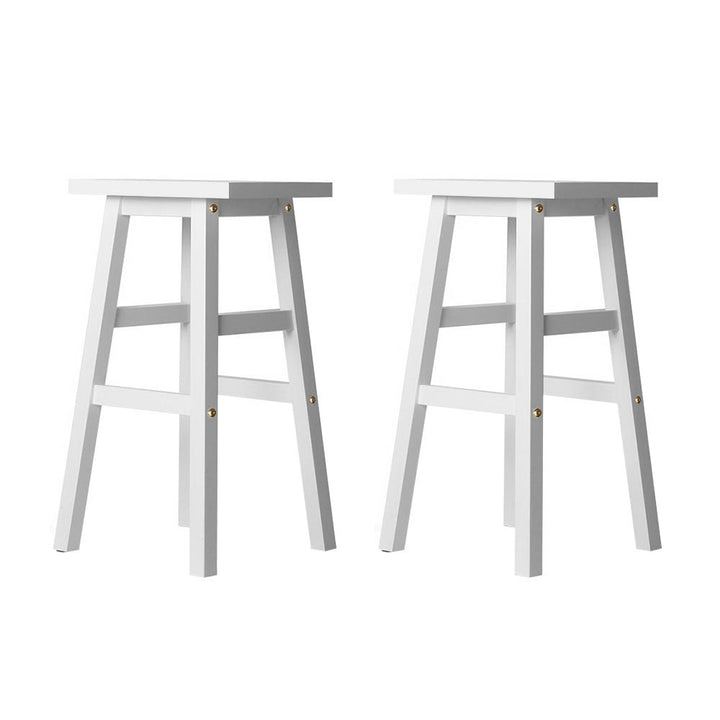 Baron Wooden Counter Stool Backless (Set of 2) White 66cm