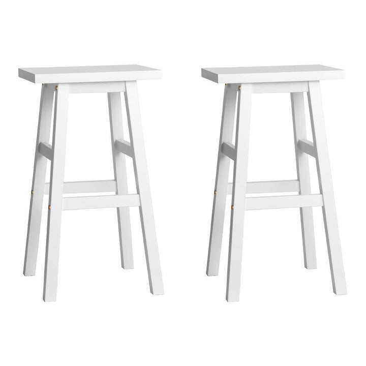 Baron Wooden Counter Stool Backless (Set of 2) White 66cm