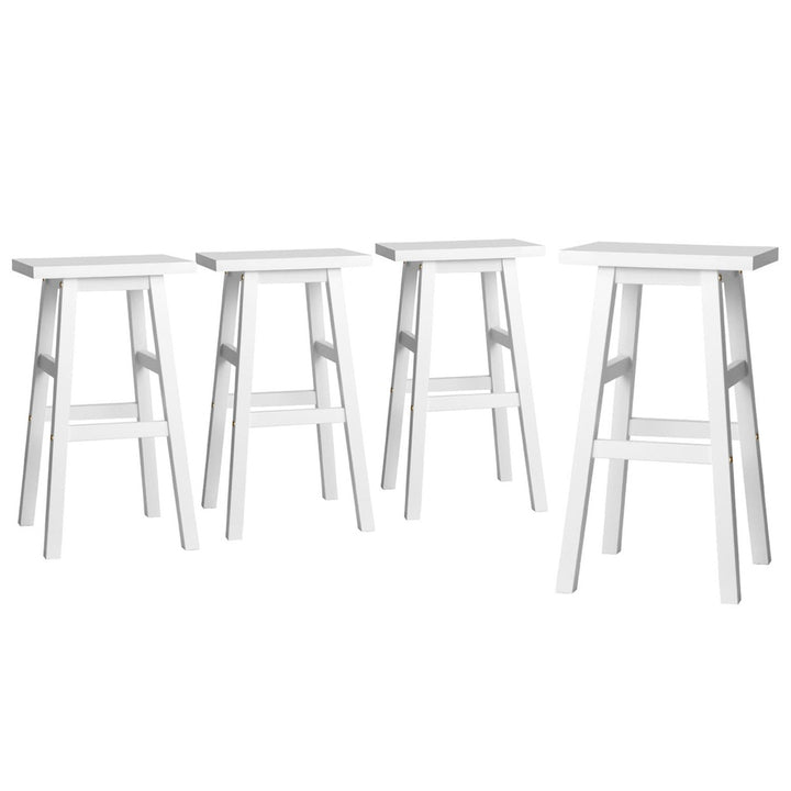 Baron Wooden Counter Stool Backless (Set of 4) White 66cm