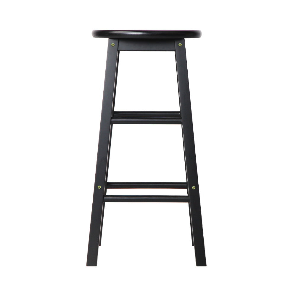 Marley Wooden Counter Stool Backless (Set of 2) Black 61cm