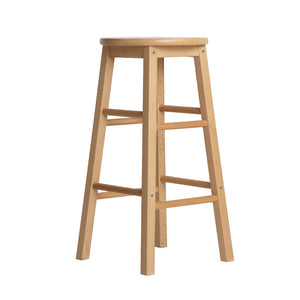 Marley Wooden Counter Stool Backless (Set of 2) Natural 61cm
