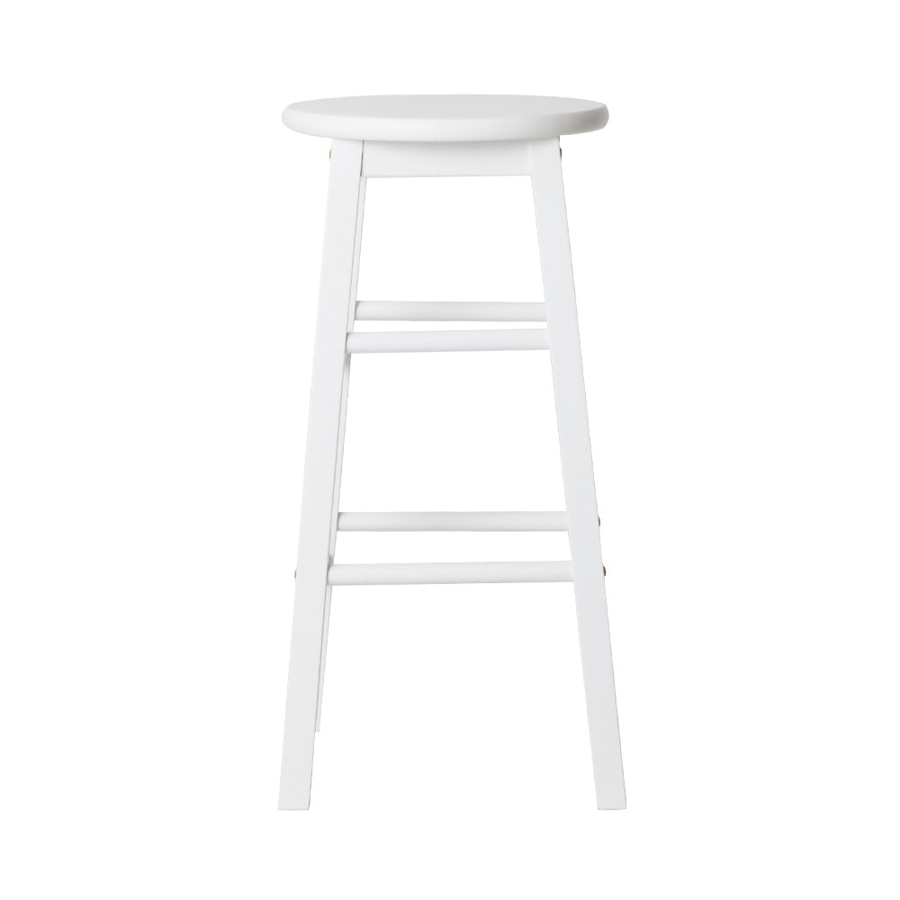 Marley Wooden Counter Stool Backless (Set of 2) White 61cm