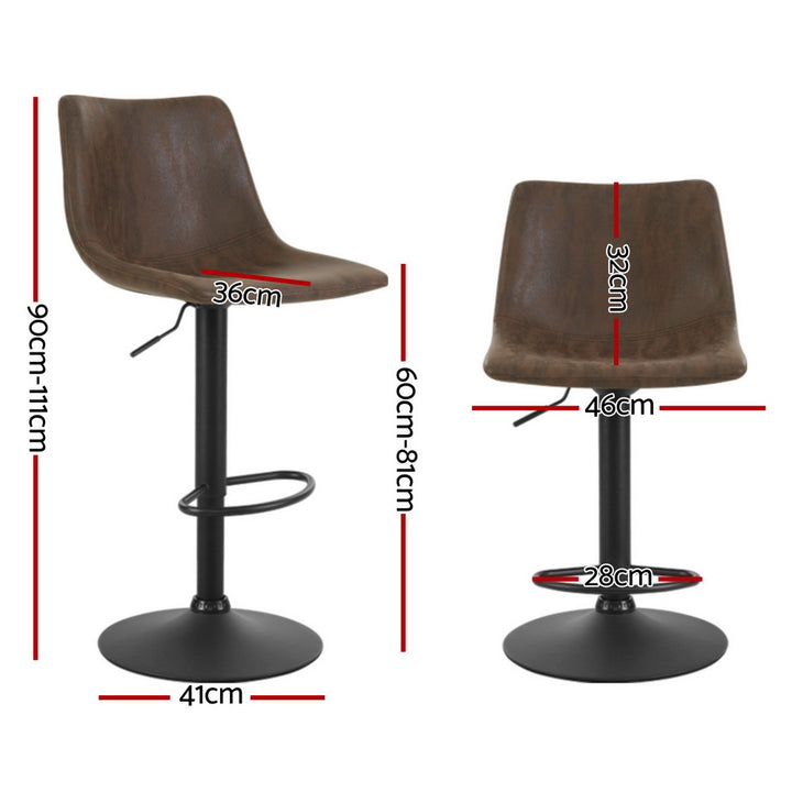 Harley Fabric Bar Stool Swivel (Set of 4) Brown