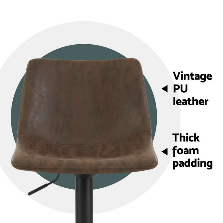 Harley Fabric Bar Stool Swivel (Set of 4) Brown