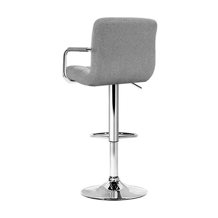 Noa Fabric Bar Stool Swivel (Set of 4) Grey