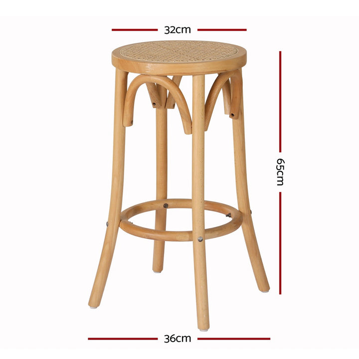 Artiss 4x Bar Stools Rattan Seat Wooden