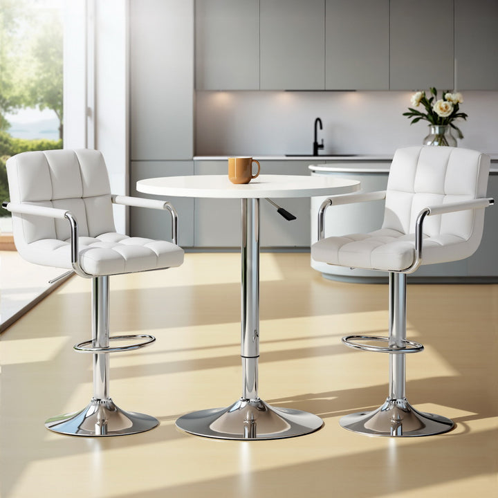 Artiss Bar Table and Stools Set Dining Desk Kitchen Chairs Cafe Pub