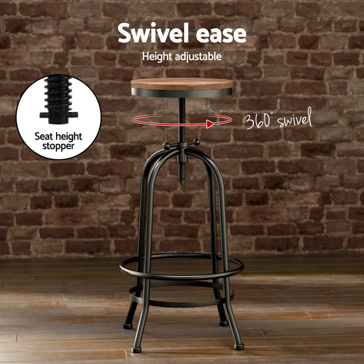 Artiss Bar Table Stools Set Dining Desk Industrial Kitchen Chairs Cafe Pub