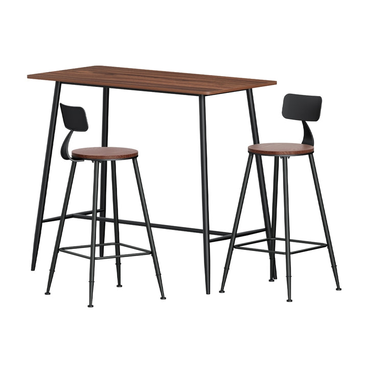 Ash Industrial Bar Table Set (3 Piece)