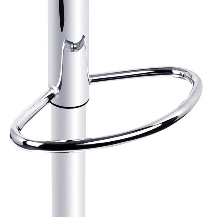 Evan Leather Bar Stool Swivel (Set of 2) White
