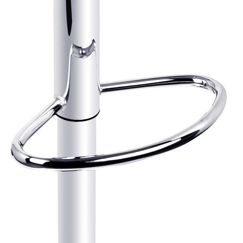 Evan Leather Bar Stool Swivel (Set of 4) White