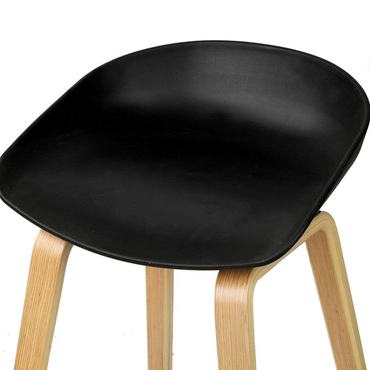 Lexi Wooden Counter Stool Backless (Set of 4) Black 67cm