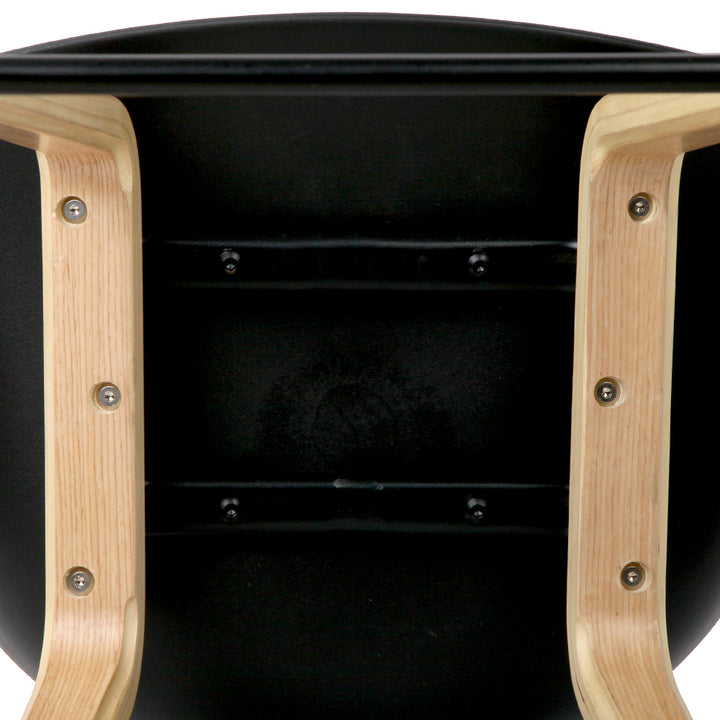 Lexi Wooden Counter Stool Backless (Set of 4) Black 67cm