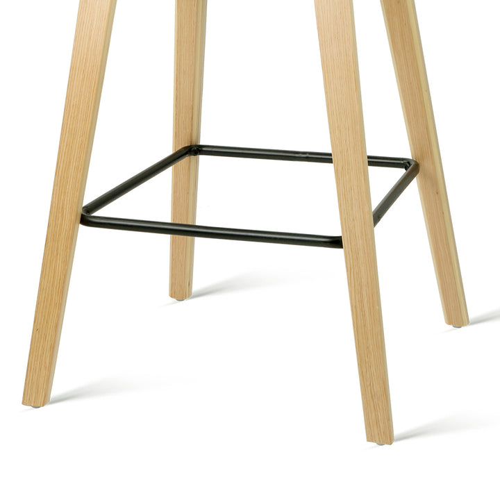 Lexi Wooden Counter Stool Backless (Set of 4) Black 67cm