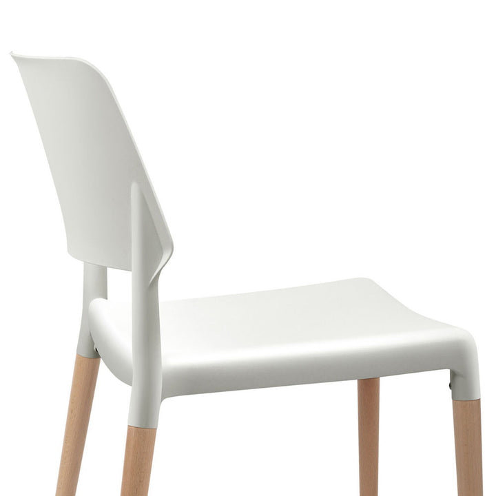 Artiss Kitchen Dining Chairs Stackable (Set of 4) White