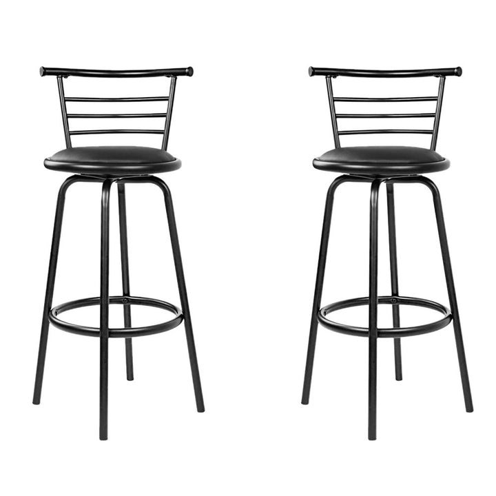 Scarlet Industrial Bar Stool (Set of 2) Black 75cm