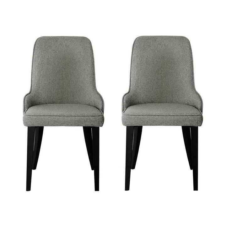 Artiss Fabric Kitchen Dining Chairs Silhouette (Set of 2) Grey