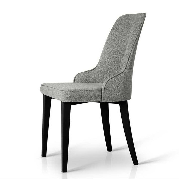 Artiss Fabric Kitchen Dining Chairs Silhouette (Set of 2) Grey