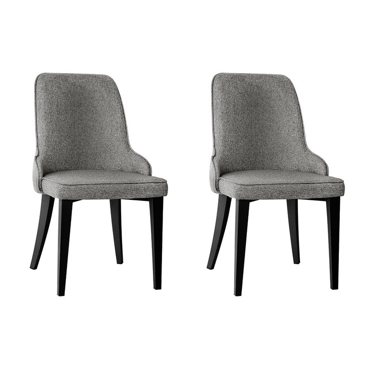 Artiss Fabric Kitchen Dining Chairs Silhouette (Set of 2) Grey
