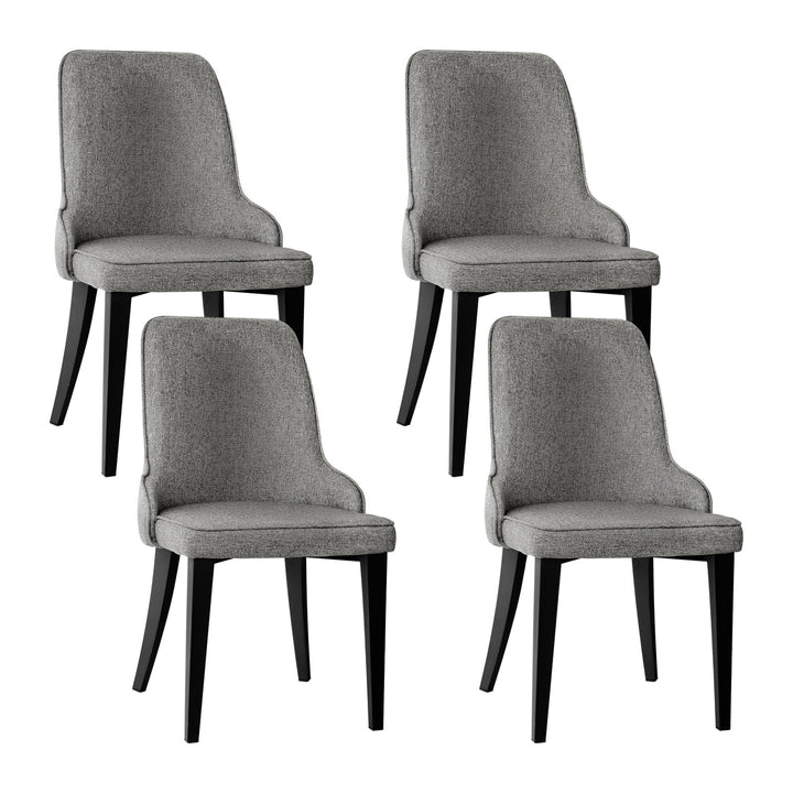 Artiss Fabric Kitchen Dining Chairs Silhouette (Set of 4) Grey