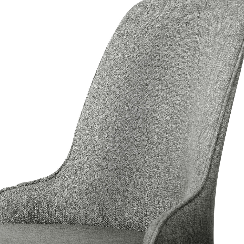 Artiss Fabric Kitchen Dining Chairs Silhouette (Set of 4) Grey
