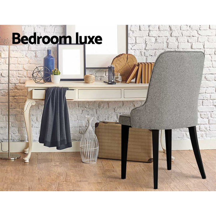 Artiss Fabric Kitchen Dining Chairs Silhouette (Set of 4) Grey