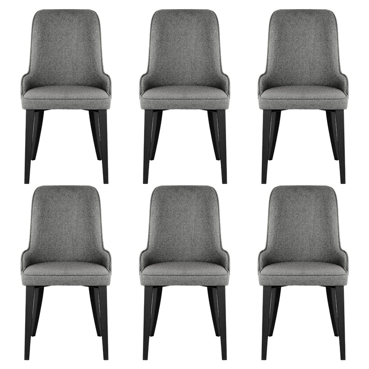 Artiss Fabric Kitchen Dining Chairs Silhouette (Set of 6) Grey
