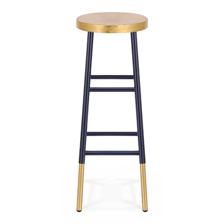Artiss Bar Stools Metal Gold Navy