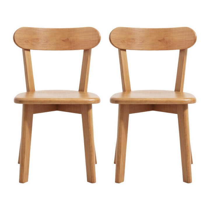 Artiss Wooden Kitchen Dining Chairs (Set of 2) Natural