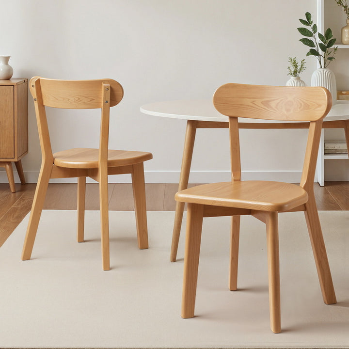 Artiss Wooden Kitchen Dining Chairs (Set of 2) Natural