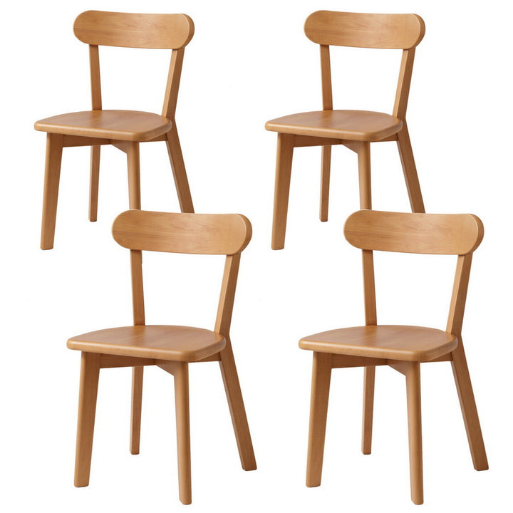 Artiss Wooden Kitchen Dining Chairs (Set of 4) Natural