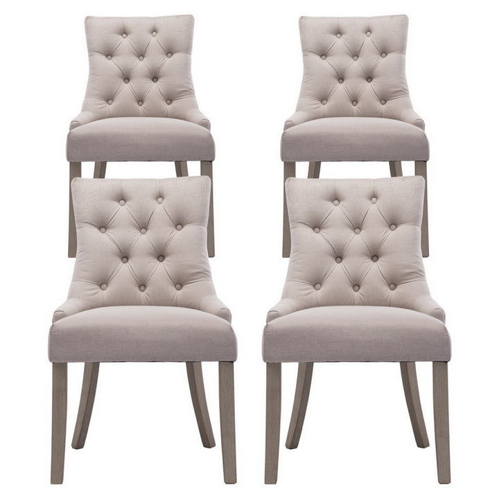 Artiss Fabric Dining Chairs French Provincial (Set of 4) Cream