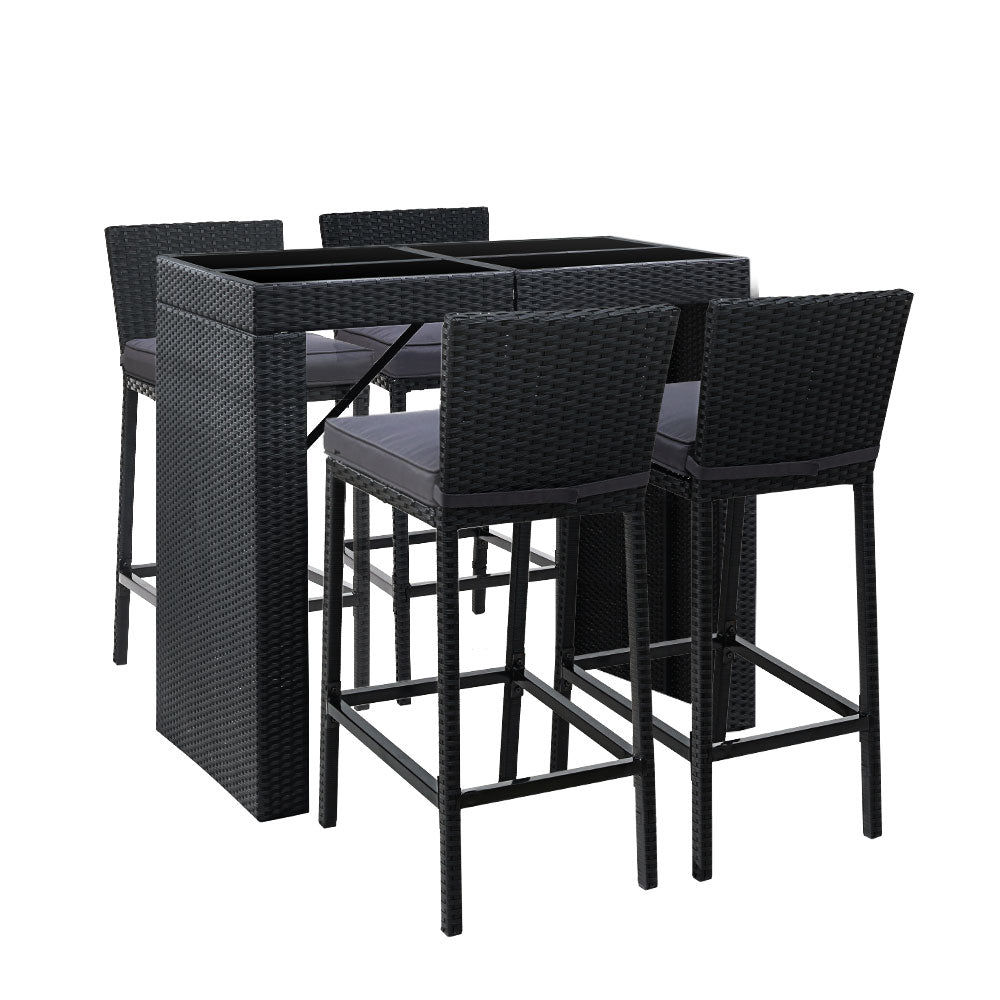 Elmer Outdoor Bar Table Set (5 Piece)