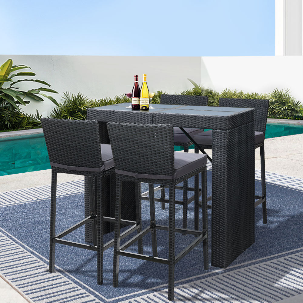 Elmer Outdoor Bar Table Set (5 Piece)